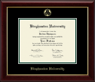 Binghamton University Gold Embossed Diploma Frame in Gallery