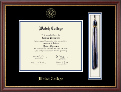 Walsh College diploma frame - Tassel & Cord Diploma Frame in Newport