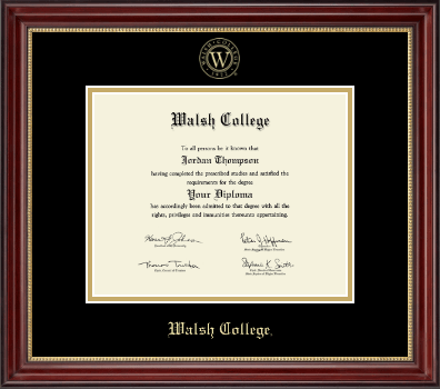 Walsh College diploma frame - Gold Embossed Diploma Frame in Kensington Gold