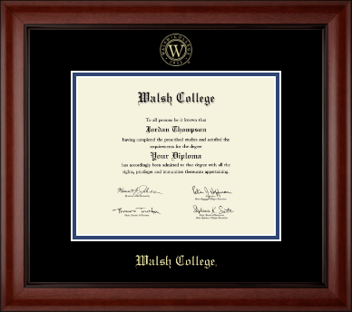 Walsh College diploma frame - Gold Embossed Diploma Frame in Cambridge