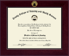 Trinity College of Nursing & Health Sciences diploma frame - Century Gold Engraved Diploma Frame in Cordova