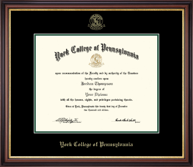York College of Pennsylvania diploma frame - Gold Embossed Diploma Frame in Regency Gold