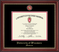 University of Wisconsin Madison Masterpiece Medallion Diploma Frame in Kensington Gold