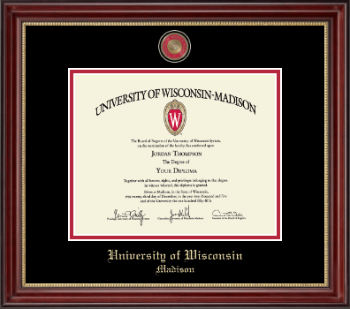 University of Wisconsin Madison diploma frame - Masterpiece Medallion Diploma Frame in Kensington Gold