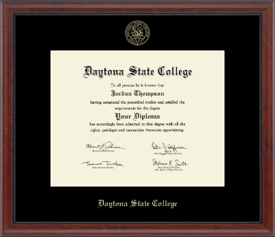 Daytona State College diploma frame - Gold Embossed Diploma Frame in Signature