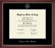 Daytona State College Silver Embossed Diploma Frame in Kensington Silver