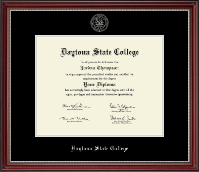 Daytona State College diploma frame - Silver Embossed Diploma Frame in Kensington Silver