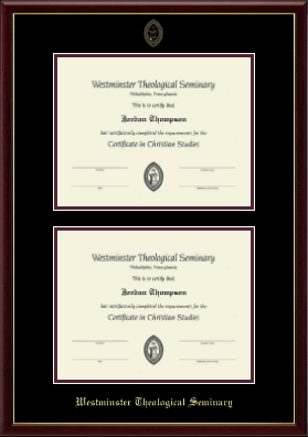 Westminster Theological Seminary certificate frame - Double Certificate Frame in Galleria