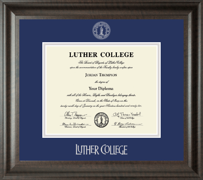 Luther College diploma frame - Silver Embossed Diploma Frame in Acadia