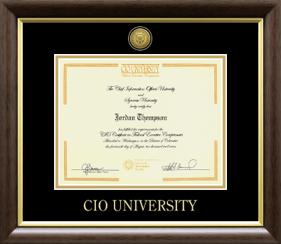 CIO University certificate frame - Gold Engraved Certificate Frame in Hampshire