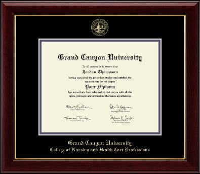 Grand Canyon University diploma frame - Gold Embossed Diploma Frame in Gallery