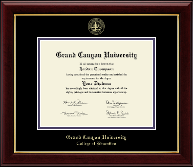 Grand Canyon University diploma frame - Gold Embossed Diploma Frame in Gallery
