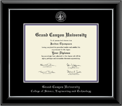 Grand Canyon University diploma frame - Silver Embossed Diploma Frame in Onyx Silver