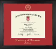 University of Wisconsin Madison Gold Embossed Diploma Frame in Arena