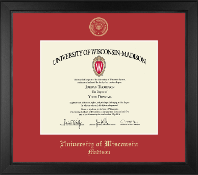 University of Wisconsin Madison diploma frame - Gold Embossed Diploma Frame in Arena