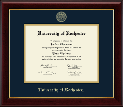 University of Rochester diploma frame - Gold Embossed Diploma Frame in Gallery