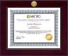 Mold Inspection Consulting and Remediation Organization certificate frame - Century Gold Engraved Certificate Frame in Cordova