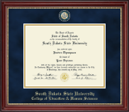 South Dakota State University Masterpiece Medallion Diploma Frame in Kensington Gold