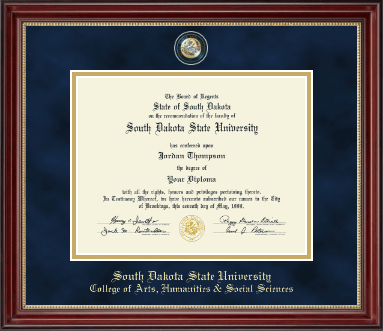 South Dakota State University diploma frame - Masterpiece Medallion Diploma Frame in Kensington Gold