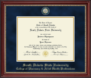 South Dakota State University diploma frame - Masterpiece Medallion Diploma Frame in Kensington Gold