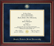 South Dakota State University Masterpiece Medallion Diploma Frame in Kensington Gold