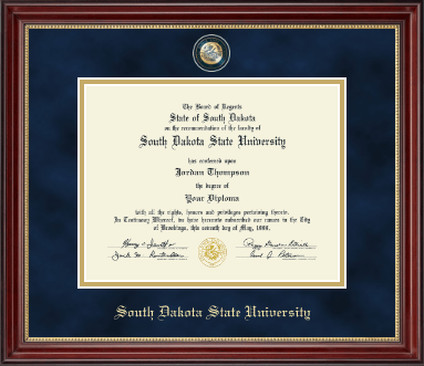 South Dakota State University diploma frame - Masterpiece Medallion Diploma Frame in Kensington Gold