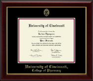 University of Cincinnati diploma frame - Gold Embossed Diploma Frame in Gallery
