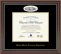 United States Treasury Department Campus Cameo Certificate Frame in Chateau