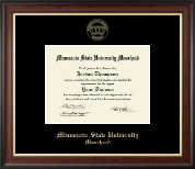 Minnesota State University Moorhead Gold Embossed Diploma Frame in Studio Gold