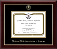 National Rifle Association of America Gold Embossed Certificate Frame in Gallery