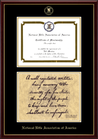Double Certificate Second Amendment Edition Frame