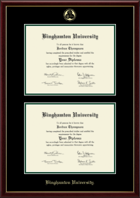 Binghamton University diploma frame - Double Diploma Frame in Galleria