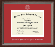 Western State College of Colorado Silver Embossed Diploma Frame in Devonshire