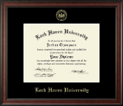Lock Haven University diploma frame - Gold Embossed Diploma Frame in Studio