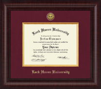 Lock Haven University Presidential Gold Engraved Diploma Frame in Premier