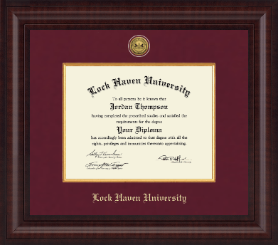 Lock Haven University diploma frame - Presidential Gold Engraved Diploma Frame in Premier