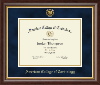 American College of Cardiology Gold Engraved Certificate Frame in Hampshire