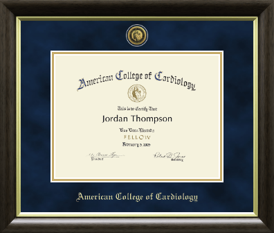 American College of Cardiology certificate frame - Gold Engraved Certificate Frame in Hampshire
