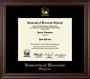 University of Wisconsin Oshkosh diploma frame - Gold Embossed Diploma Frame in Studio