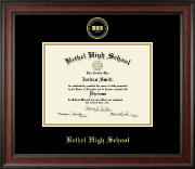 Bethel High School in Connecticut Gold Embossed Diploma Frame in Studio
