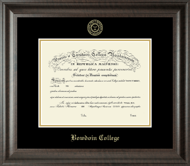 Bowdoin College diploma frame - Gold Embossed Diploma Frame in Acadia