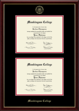 Muskingum College diploma frame - Double Diploma Frame in Galleria