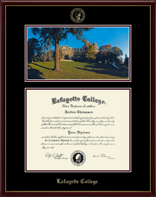 Lafayette College diploma frame - Campus Scene Diploma Frame in Galleria