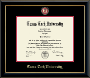 Texas Tech University Masterpiece Medallion Diploma Frame in Onyx Gold