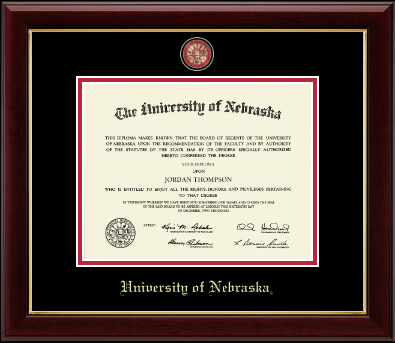 University of Nebraska diploma frame - Masterpiece Medallion Diploma Frame in Gallery