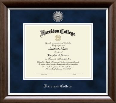 Harrison College diploma frame - Silver Engraved Diploma Frame in Devonshire