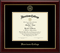 Harrison College Gold Embossed Diploma Frame in Gallery