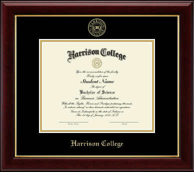 Harrison College diploma frame - Gold Embossed Diploma Frame in Gallery