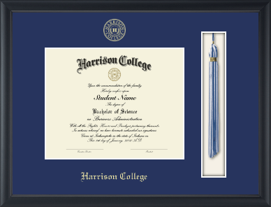 Harrison College diploma frame - Tassel & Cord Diploma Frame in Obsidian