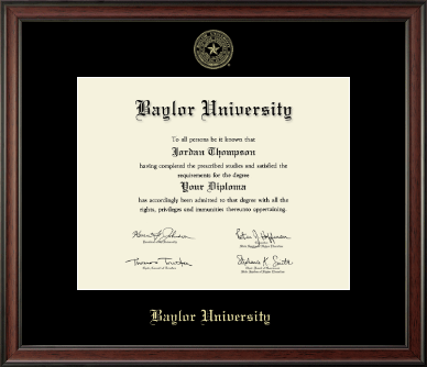 Baylor University diploma frame - Gold Embossed Diploma Frame  in Studio